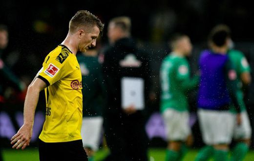 Marco Reus shows his frustrations after Borussia Dortmund slipped to a second 2-2 draw in a week to drop to eighth in the Bundesliga table.