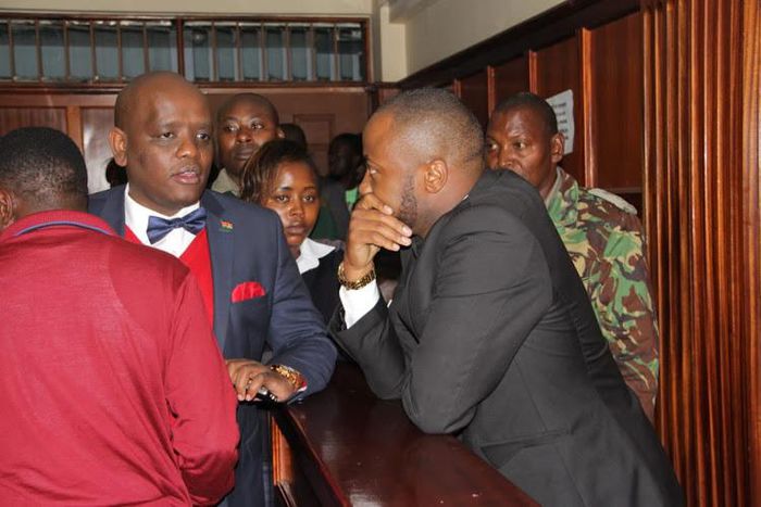 Jowie Irungu dons flashy tuxedo during first hearing of Monica Kimani murder trial