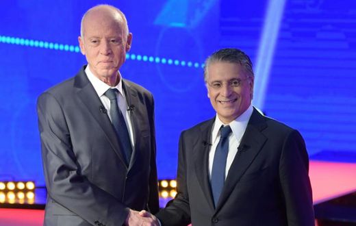The two candidates -- conservative law professor Kais Saied and business tycoon Nabil Karoui -- went head-to-head to convince Tunisia's seven million voters in a televised debate before a media blackout went into effect Saturday