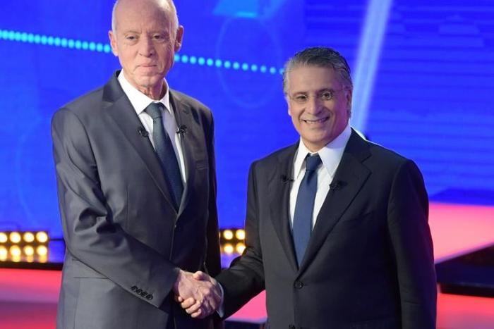 The two candidates -- conservative law professor Kais Saied and business tycoon Nabil Karoui -- went head-to-head to convince Tunisia's seven million voters in a televised debate before a media blackout went into effect Saturday