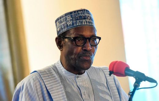 Second term: Buhari, pictured at the inauguration of a bus terminal in Lagos last month