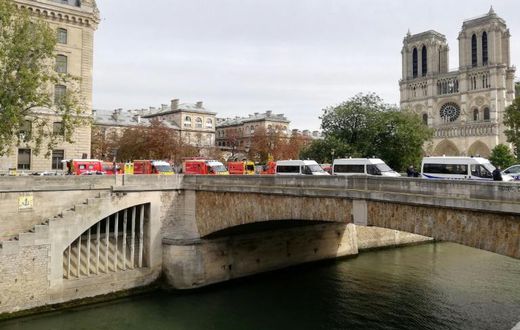 The police headquarters was cordoned off after the attack