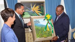 My brother is married to a Jamaican’s daughter – President Uhuru Kenyatta says during state visit in Kingston