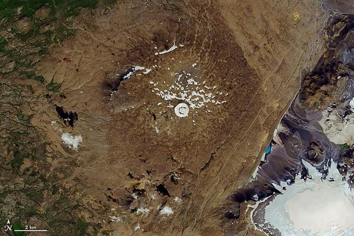 The Okjokull glacier in Iceland has melted away due to climate change