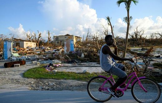 A tropical storm warning was issued for the northern Bahamas, ravaged by Hurricane Dorian