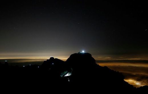 Catalan separatists joined a night-time operation to shine lights from 130 peaks in Catalonia to demonstrate their desire for independence