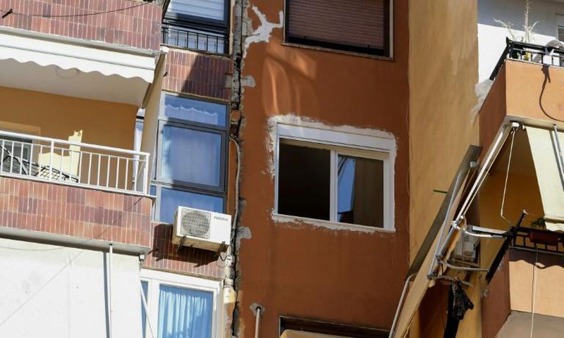 Damage was reported to buildings in Tirana after a strong earthquake on Saturday