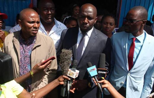 File image of Elgeyo-Marakwet Senator Kipchumba Murkomen (Centre) Kikuyu MP Kimani Ichungwa (left) and Kimilili MP Didmus Barasa