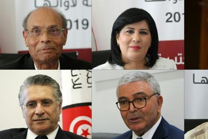 Moncef Marzouki, Abir Moussi, Youssef Chahed, Nabil Karoui, Abdelkrim Zbidi, Abdelfattah Mourou are candidates in the 2019 Tunisian presidential election