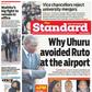 Top Image of the Standard Newspaper on Monday