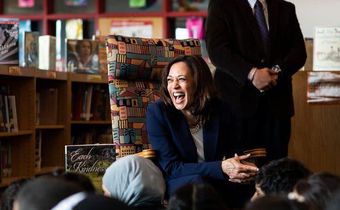 Harris on the campaign trail on positions past and present