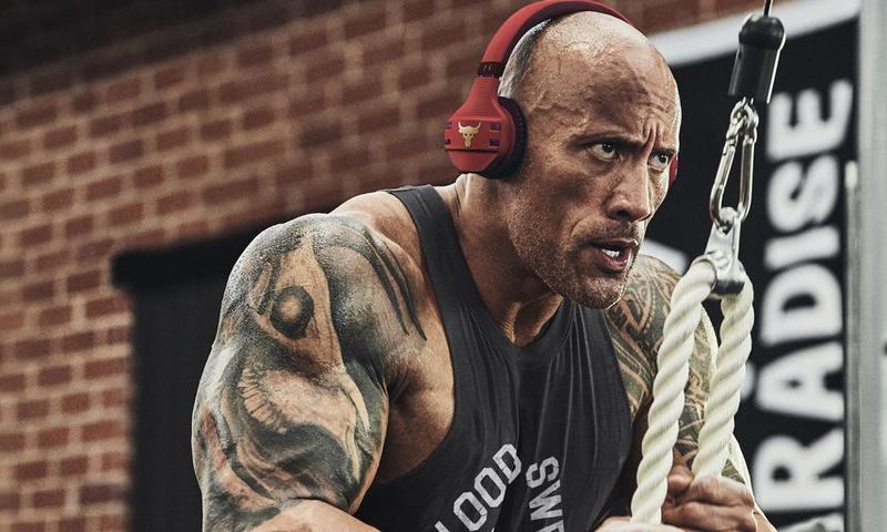 Watch The Rock Obliterate an Upper Body Workout