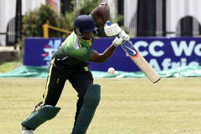 A Nigerian batsman in action against Ghana in an ICC World T20 African 'A' qualification match