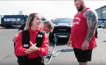 Watch The Mountain's Wife Pull a Truck