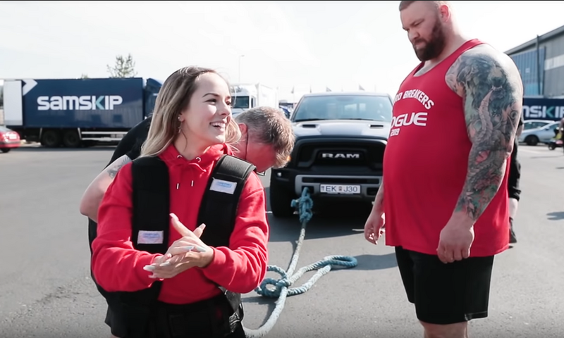 Watch The Mountain's Wife Pull a Truck