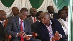 File image of DP Ruto with Kipchumba Murkomen
