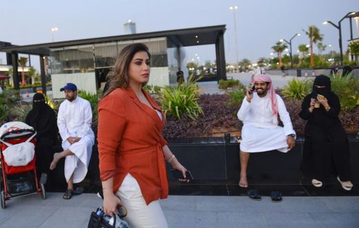 Mashael al-Jaloud, 33, has stopped wearing the all-covering abaya except at work
