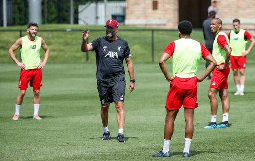 Liverpool manager Jurgen Klopp puts his players through their paces ahead of the club's US tour opener on Friday