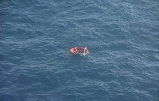 Three Bourbon Rhode crew members were rescued from a lifebaot