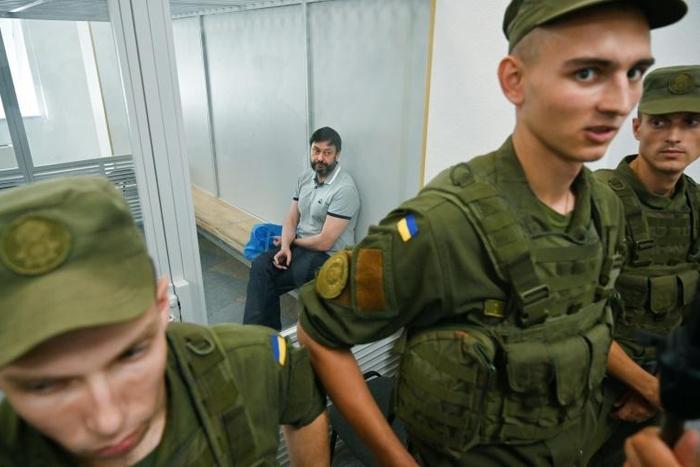 Kyrylo Vyshynsky, a journalist at Russia's RIA Novosti news agency, was released on condition he not leave the country and appear for his trial