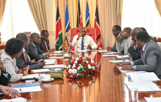 DP William Ruto with governors and Parliament leadership during the Monday meeting