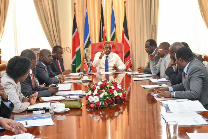 DP William Ruto with governors and Parliament leadership during the Monday meeting