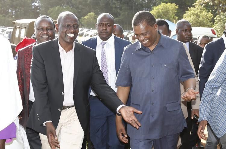 File image of DP William Ruto and National Assembly Speaker Justin Muturi