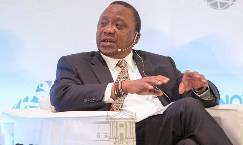 President Uhuru Kenyatta during a panel discussion at the 1st Session of the UN Habitat Assembly on May 29, 2019