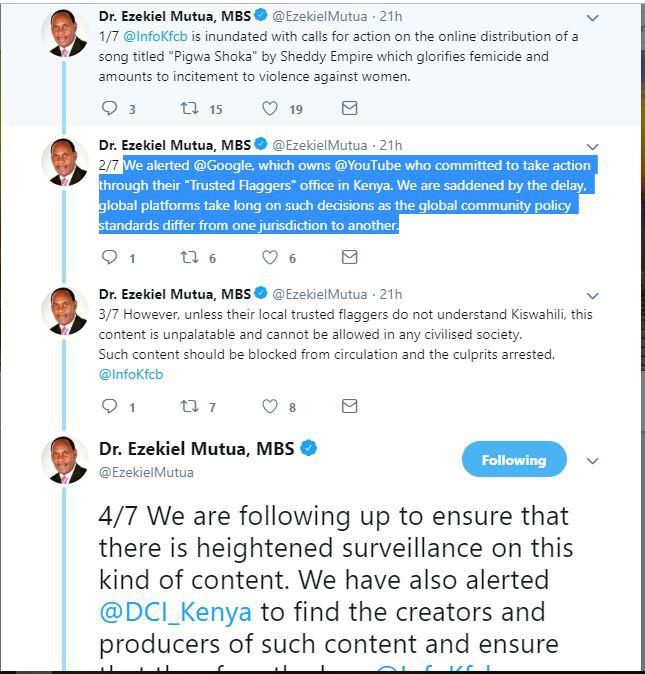 Ezekiel Mutua on Pigwa Shoka Song