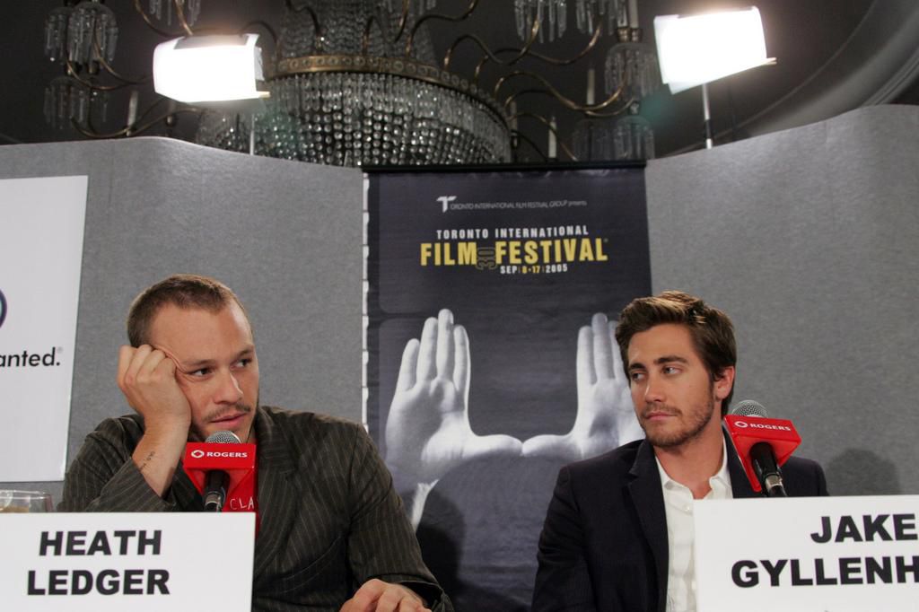 Heath Ledger and Jake Gyllenhaal during the 2005 Toronto Film Festival.
