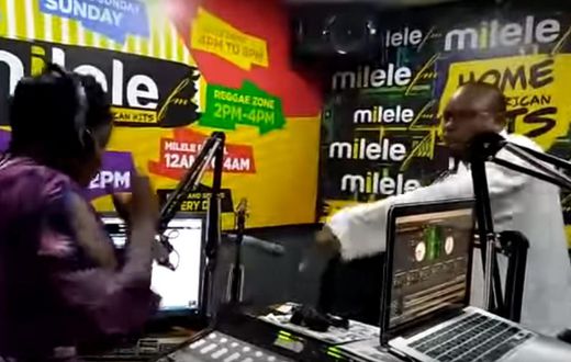 File image of broadcasters at Milele FM studios wher Geoffrey Kwatemba worked in the past