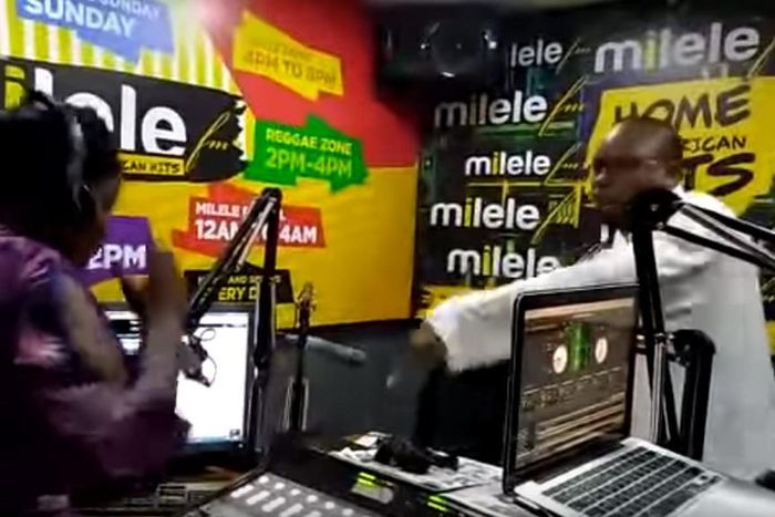 File image of broadcasters at Milele FM studios wher Geoffrey Kwatemba worked in the past