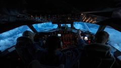 Flying into the churning belly of the beast