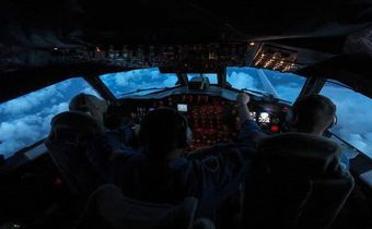 Flying into the churning belly of the beast