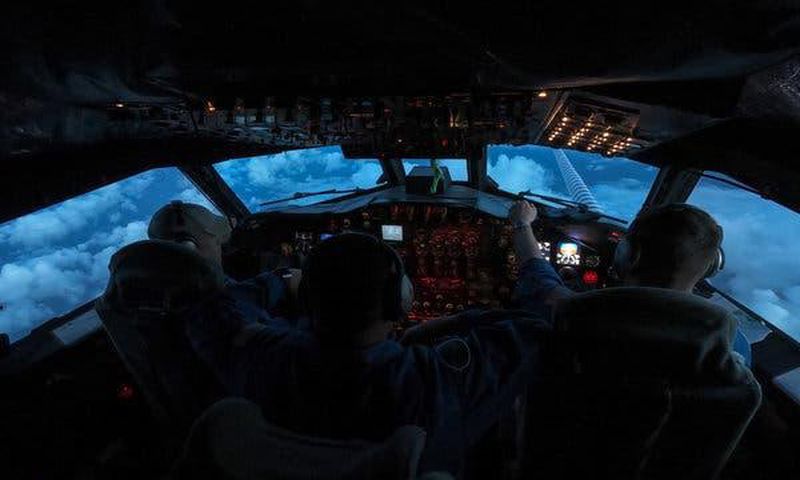 Flying into the churning belly of the beast