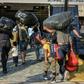 The first 635 migrants left out early Monday