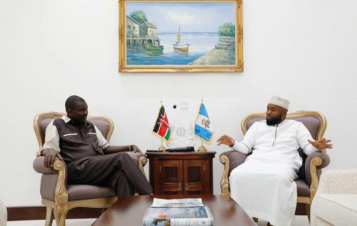 Uasin Gishu Governor Jackson Mandago with his Mombasa counterpart Hassan Joho (Twitter)