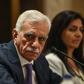 The removed mayor of Mardin, Ahmet Turk (C), called the move a "political decision"