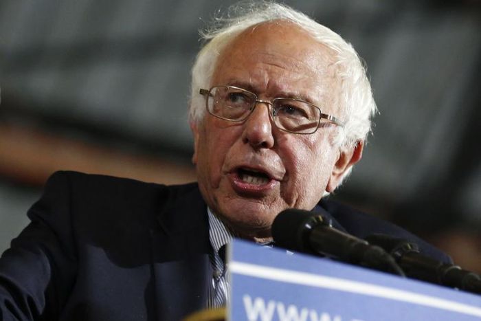 Watch Bernie Sanders Get Womped by a Speed Bag