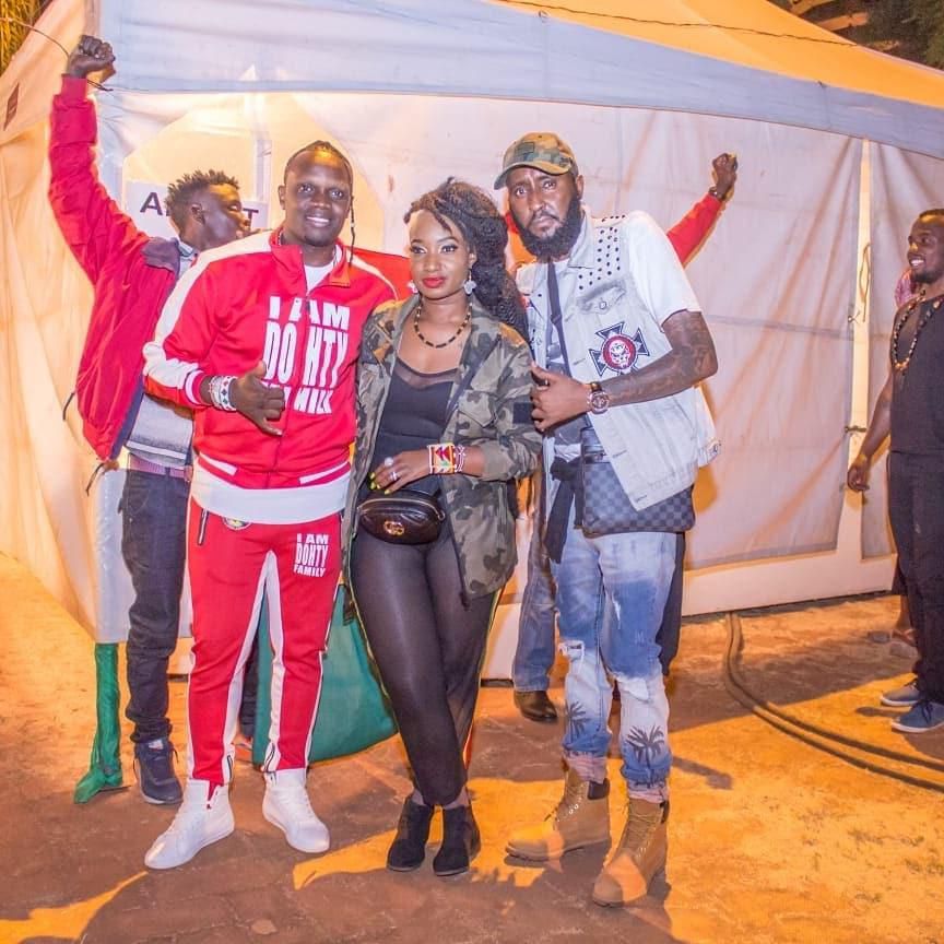 Reggae DJ Kriss Darlin, Tallia Oyando and Kriss Darlin.