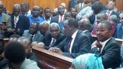 Governors, Senators, MCAs hold protest on division of revenue at Supreme Court building