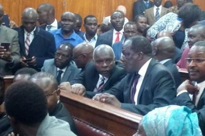 Governors, Senators, MCAs hold protest on division of revenue at Supreme Court building