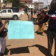 Protest in Machakos County against Shalom Hospital following the death of baby Ethan Muendo (Twitter)