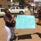 Protest in Machakos County against Shalom Hospital following the death of baby Ethan Muendo (Twitter)