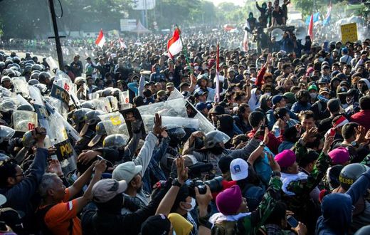 The demonstrations are among the biggest since mass street protests in 1998 brought down the three-decade Suharto dictatorship