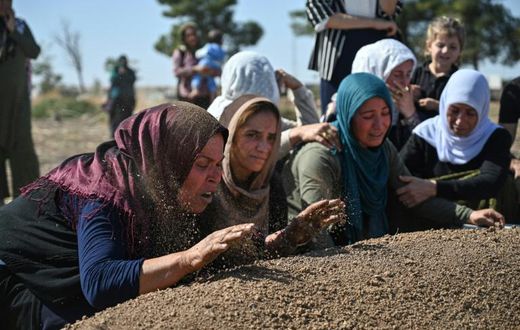 Neighbourhood chief Halil Yagmur was killed in a mortar attack in Suruc, Turkey, near the northern Syria border