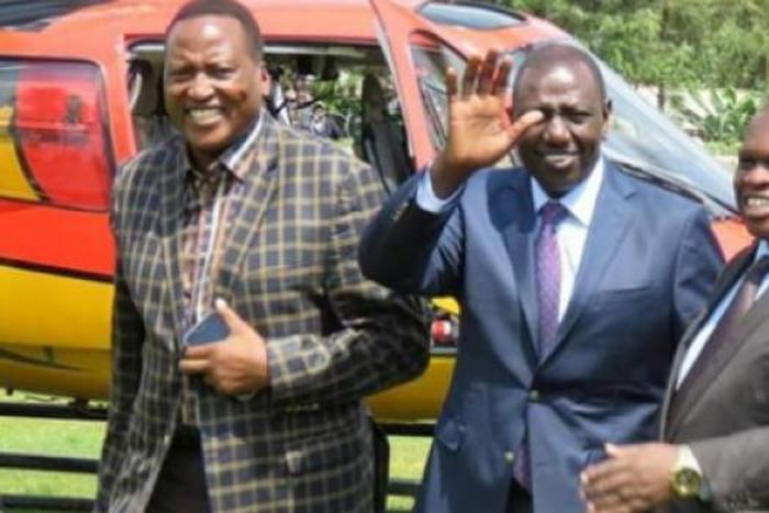 File image of Kitutu Chache MP Richard Onyonka (left) with DP William Ruto and Kisii County Deputy Governor Joash Maangi