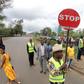 Nairobi Governor Mike Sonko during a recent site visit along Uhuru Highway (Twitter)