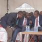 Interior CS Fred Matiang'i, Immigration PS Gordon Kihalangwa in Nakuru. 5 Chinese nationals working at Gikomba market to be deported
