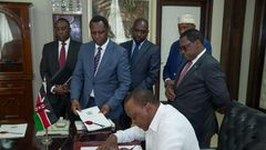 President Uhuru Kenyatta at his office on May 13, 2019
